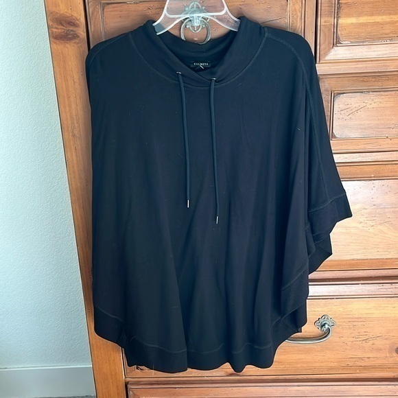 NWOT Talbots Women’s Black Poncho Top Size Large - Picture 1 of 9